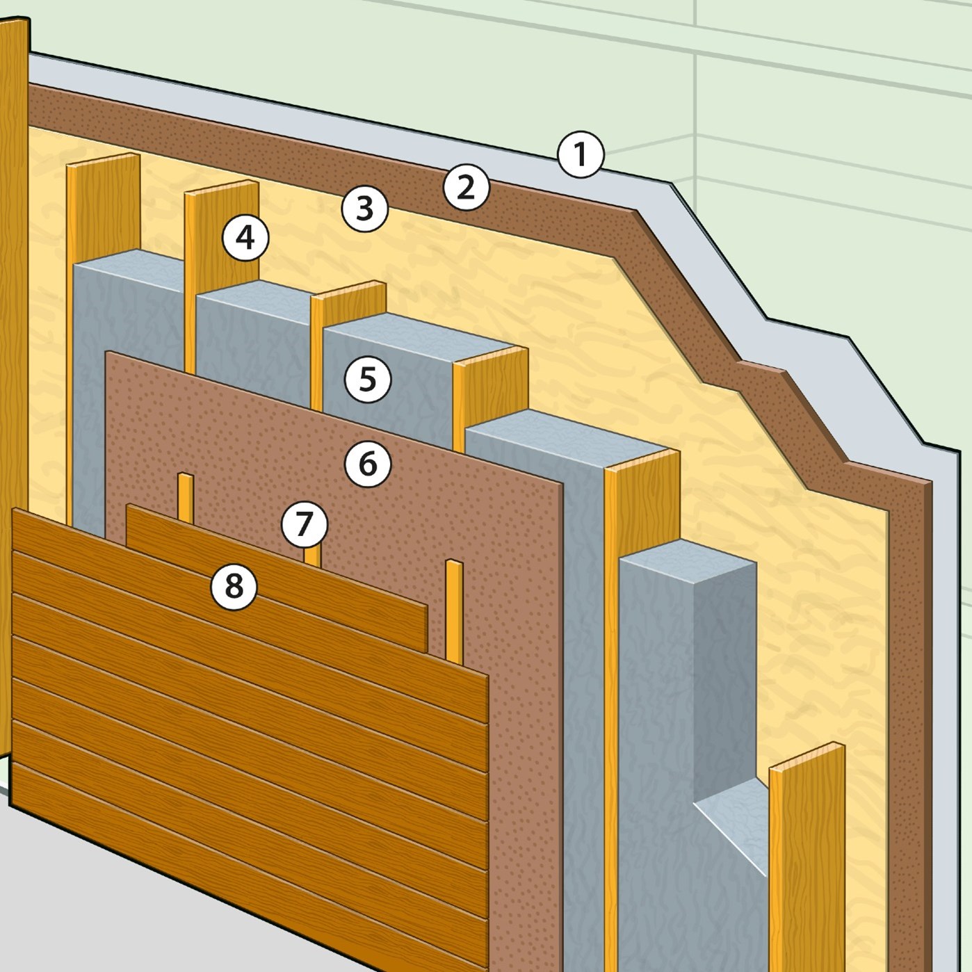 Dampopen bouwsysteem - Wand